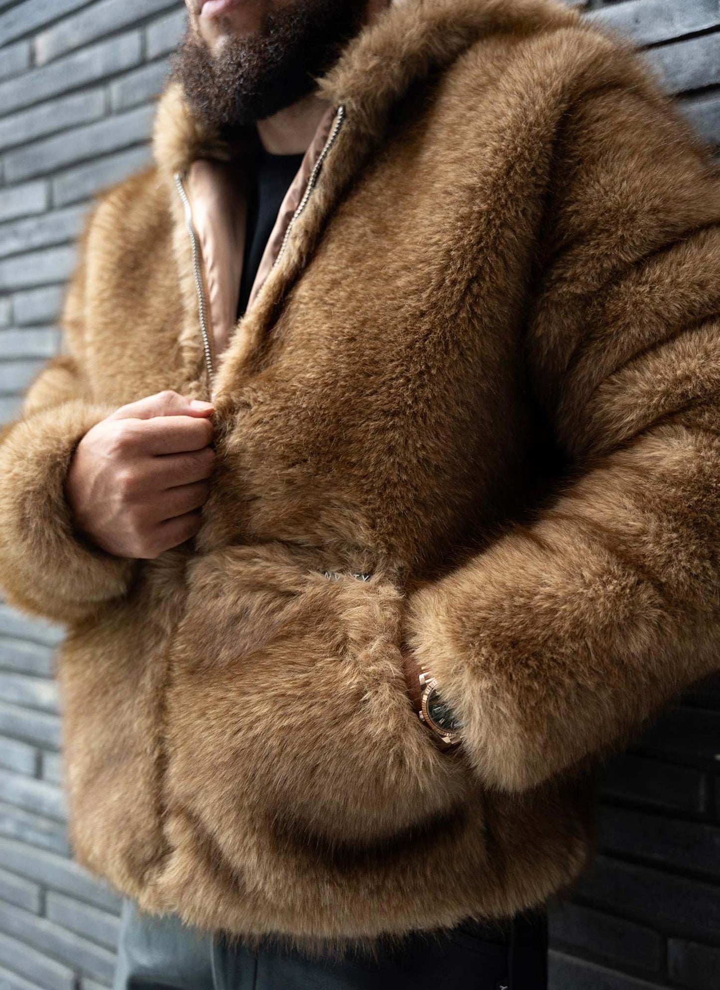 MAXIMO FERRER - CHAQUETA DE PIEL MARRON CAMEL